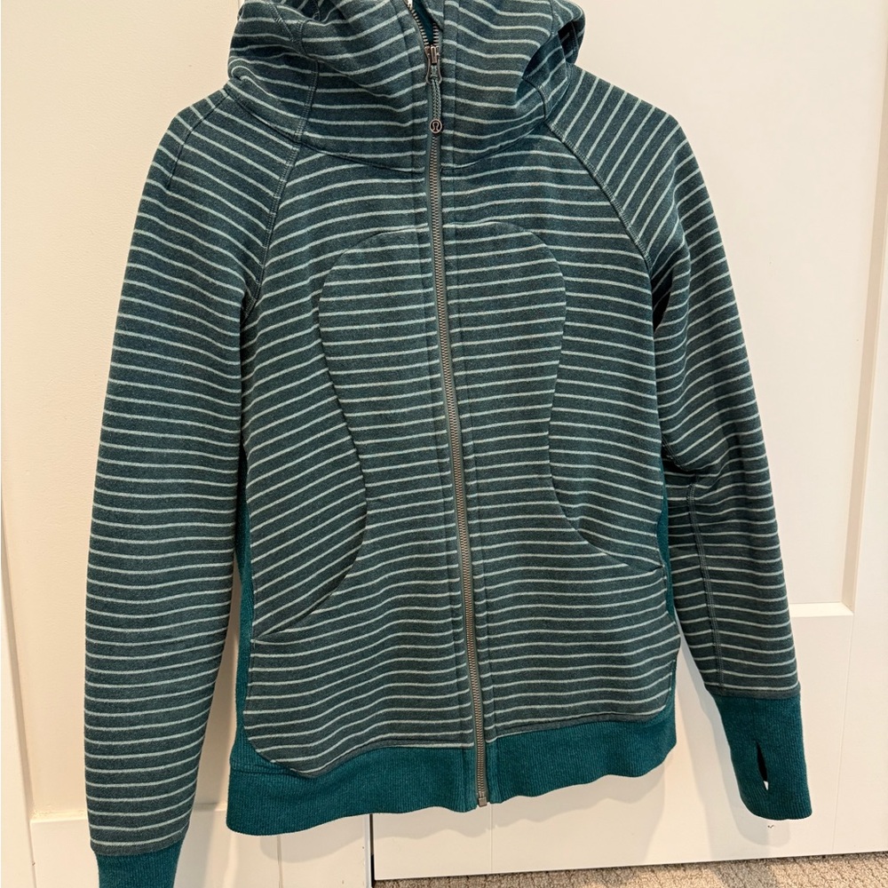 Lululemon Athletica Teal Striped Hoodie